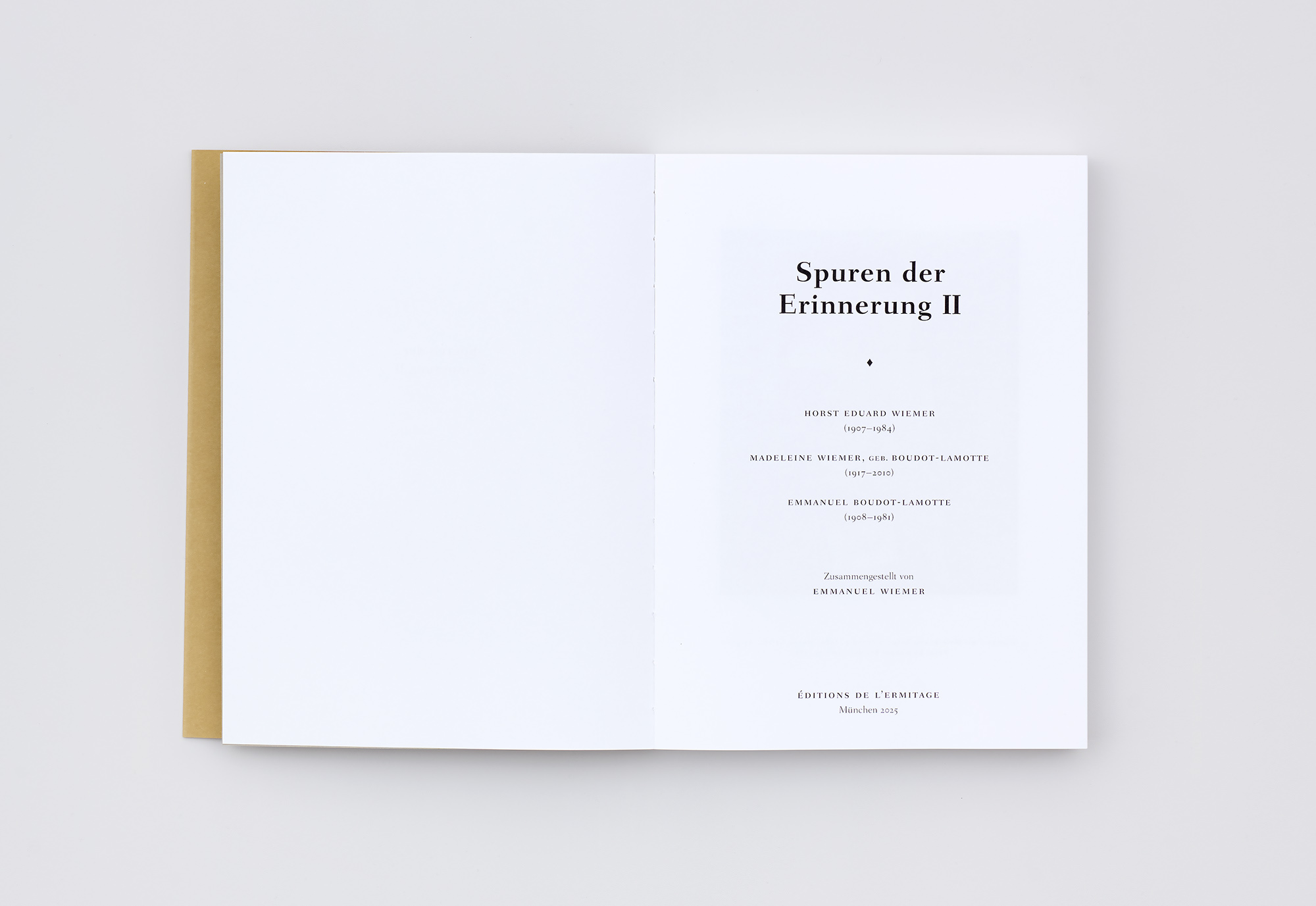 Spuren der Erinnerung Titelei