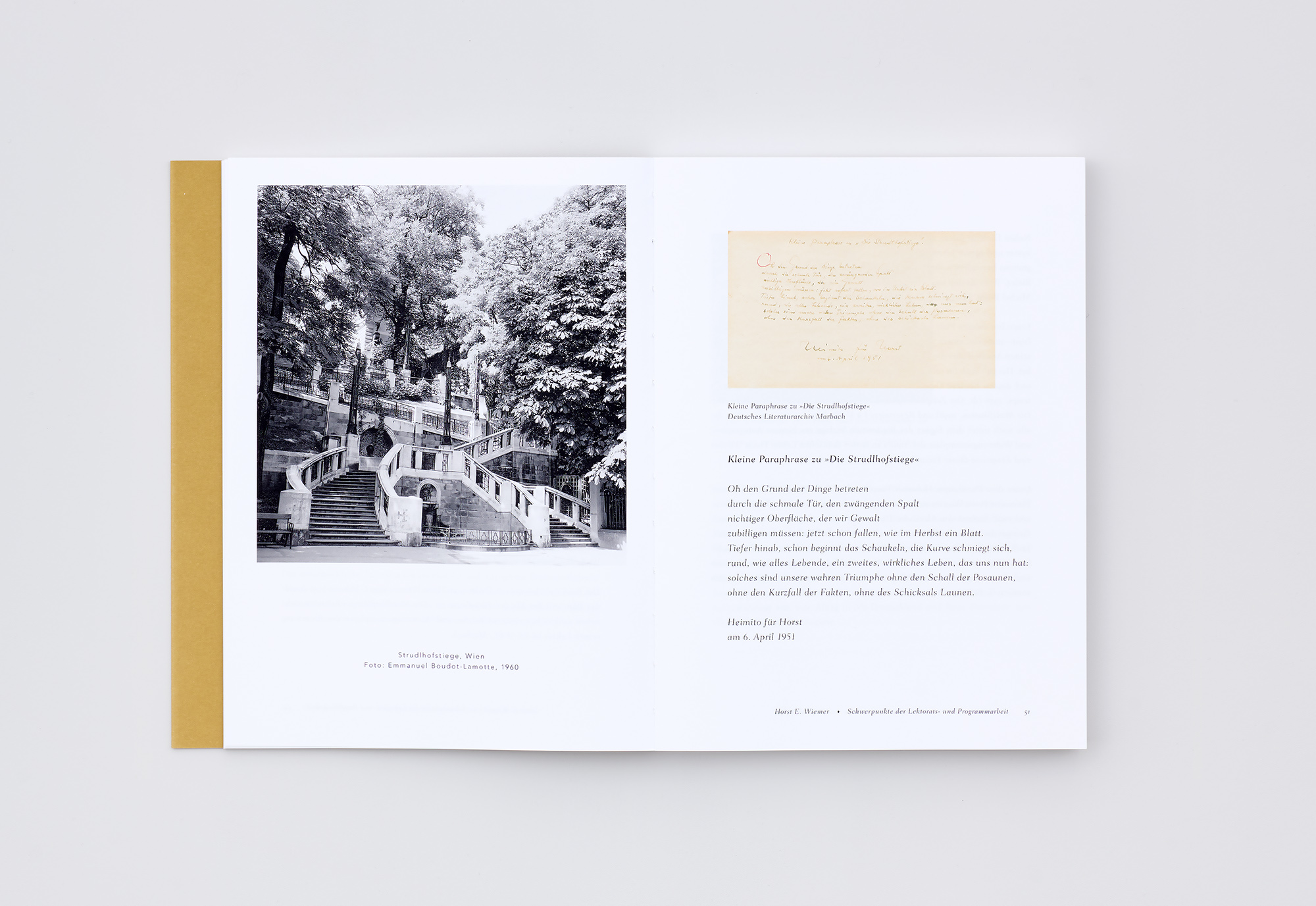 Spuren der Erinnerung  Doppelseite Strudelhofstiege