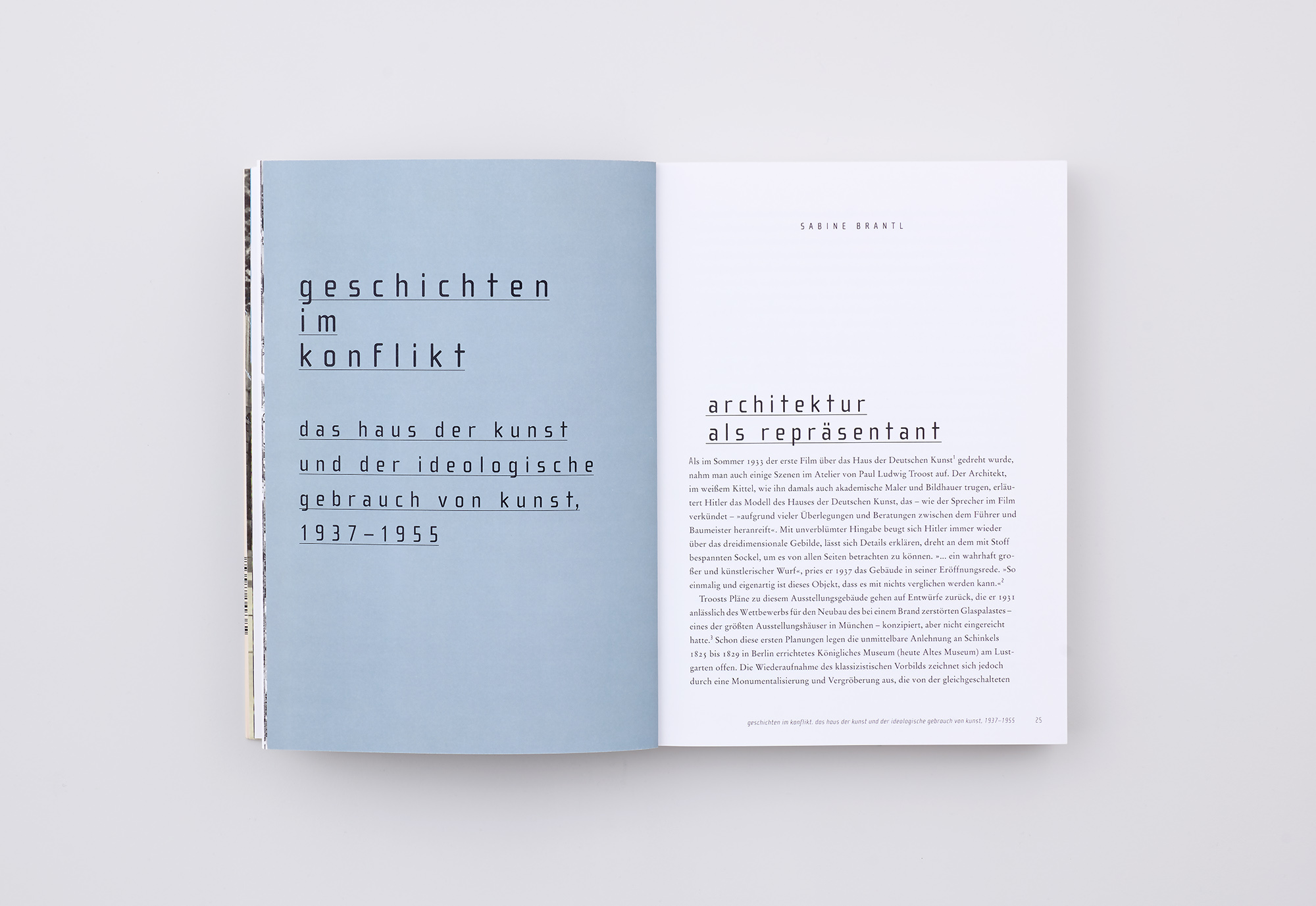 Geschichten im Konflikt Das Haus der Kunst und der ideologische Gebrauch von Kunst, 1937–1955 Text Doppelseite