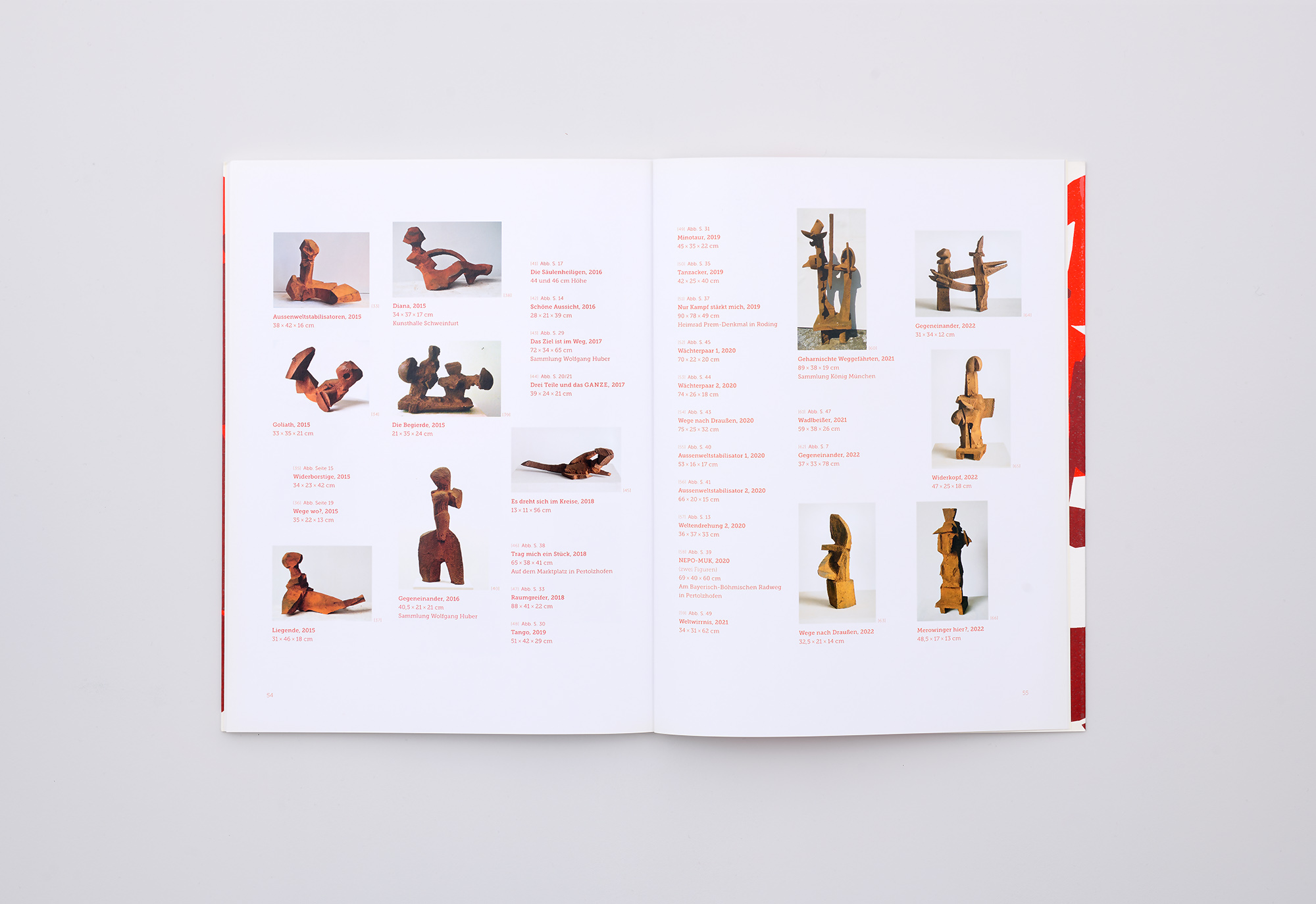 Heiko Herrmann Aussenweltstabilisatoren Eisenskulpturen 2006–2022 Werkliste