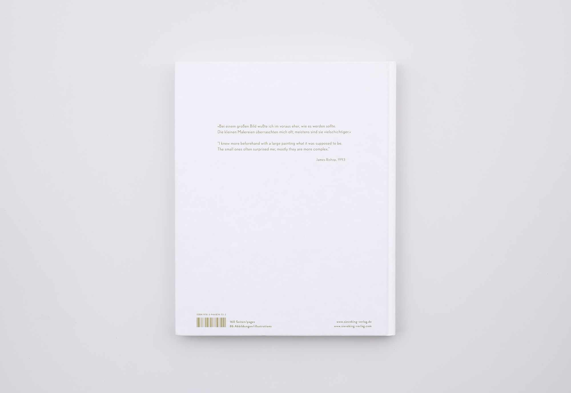 James Bishop Malerei auf Papier / Paintings on Paper Cover hinten U2