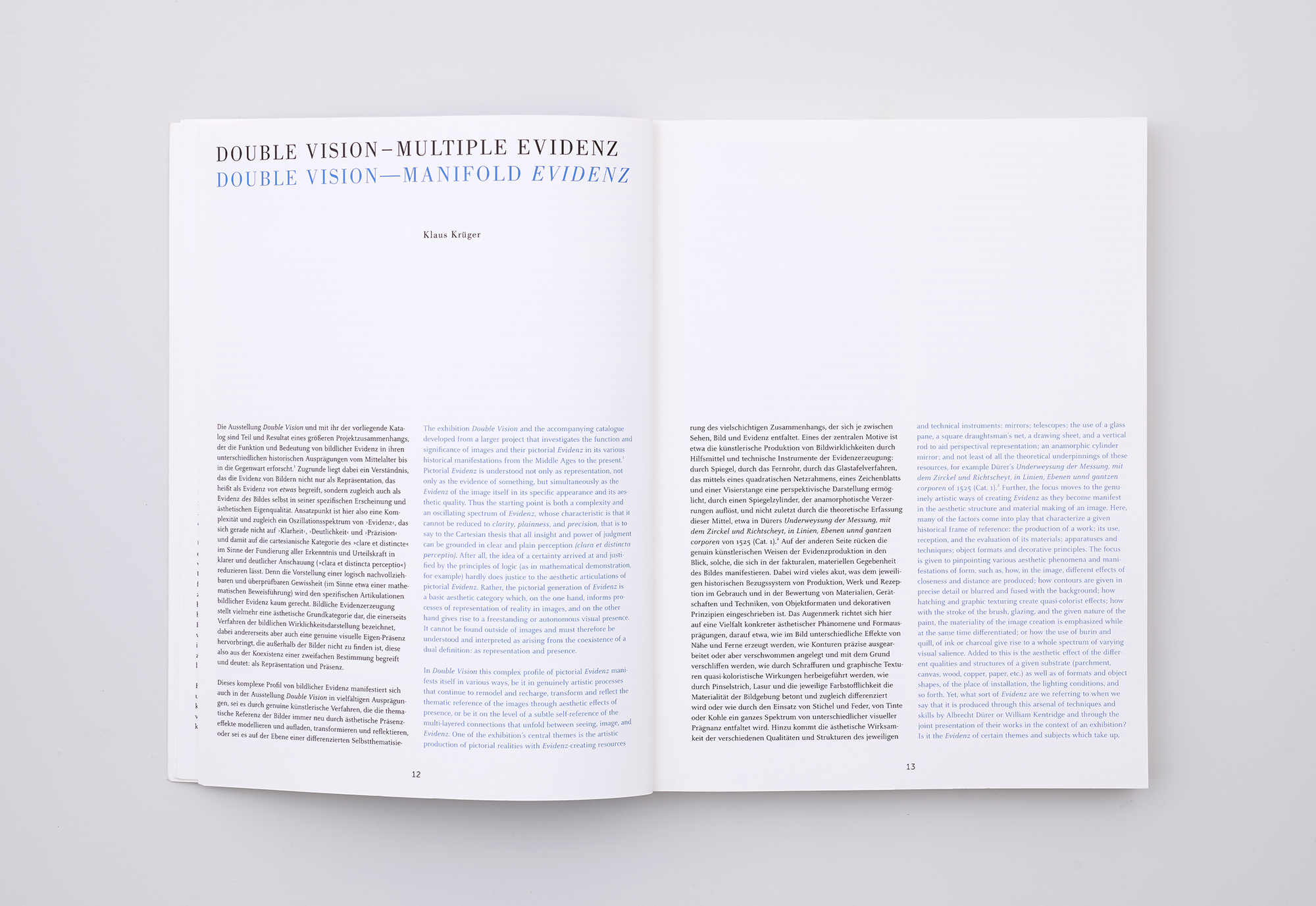 Albrecht Dürer William Kentridge Double Vision Textseite