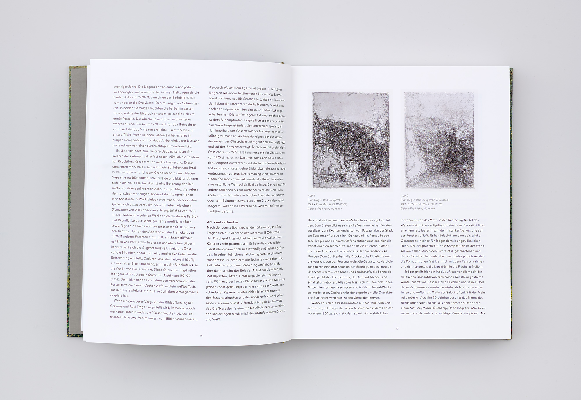 Rudi Tröger Malerei 1956–2018 Textseite mit 2 Zeichnungen